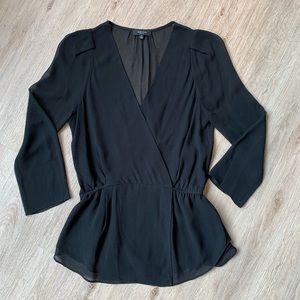 ARITZIA Babaton Silk Blouse in Black